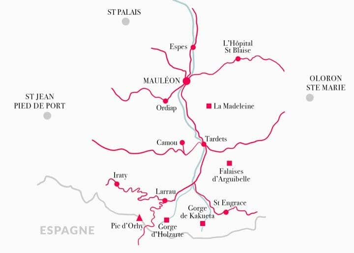 Carte de la Soule en France