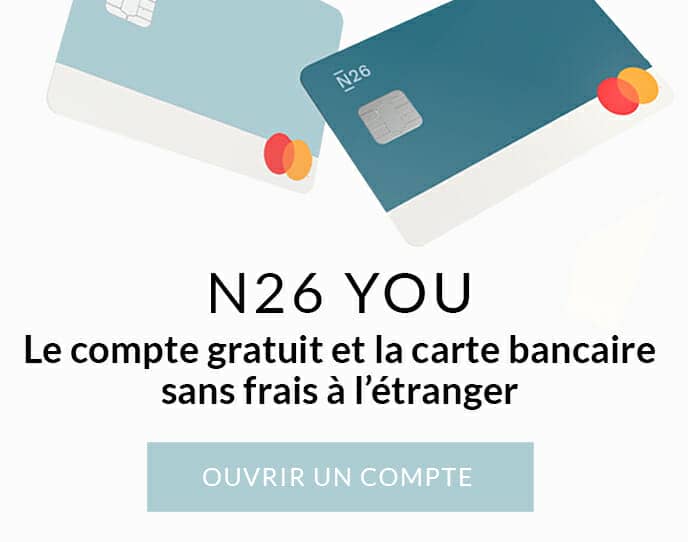 N26 compte bancaire gratuit et sans frais en voyage