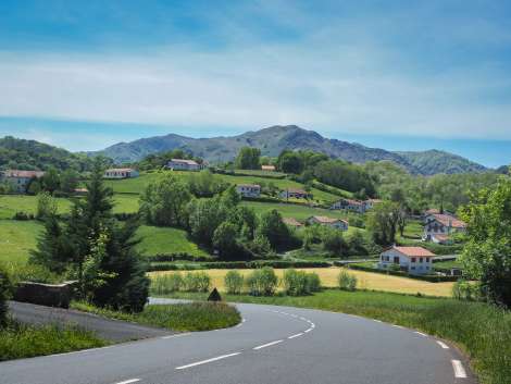 Paysage au Pays basque, sud ouest de la France